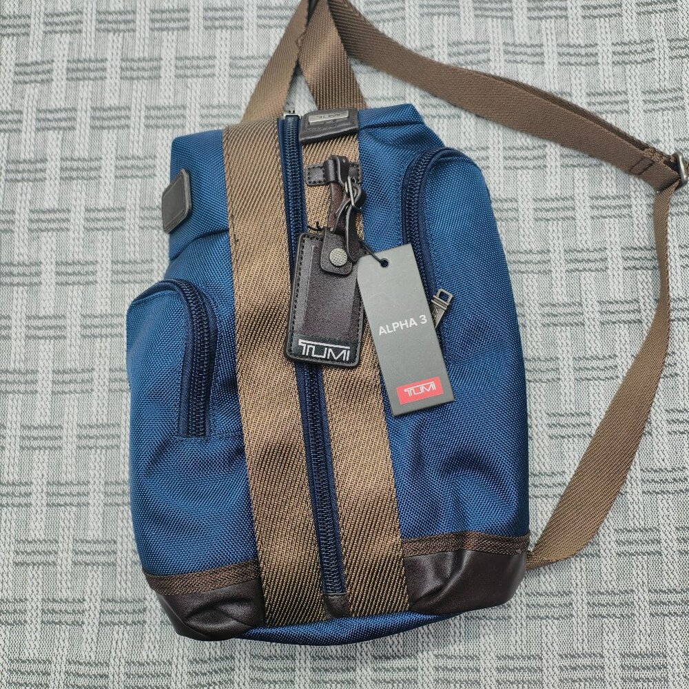 NWT Tumi Alpha Bravo Monterey Blue Anti-Theft Sling | Tactical Crossbody Bag